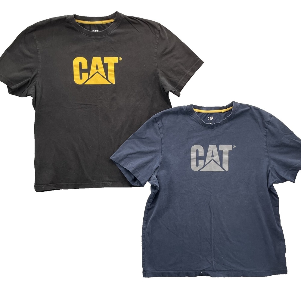 CAT T-Shirt LOT (2) Men's XL  Workwear Safety Gorpcore Streetwear Outdoor Grunge
